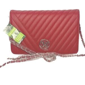 Bagley Mischka Studio Crossbody Red Vegan Leather Handbag